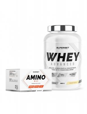 SUPERSET NUTRITION Programme Prise de Muscle Sec - D&eacute;butant   Whey Prot&eacute;ine   Acides Amin&eacute;s   