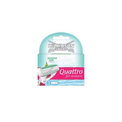  Wilkinson Quattro For Women Sensitive - Pack De 3 Recharges