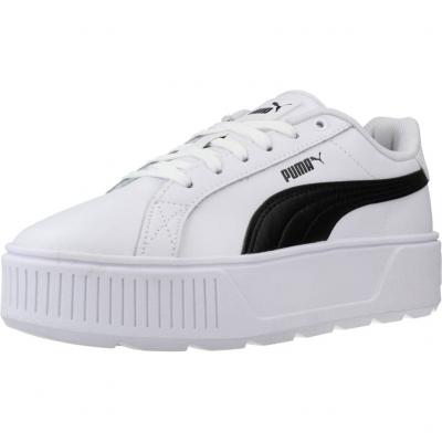 Puma Women Karmen L Sneakers, Puma White-Puma Black, 41 EU
