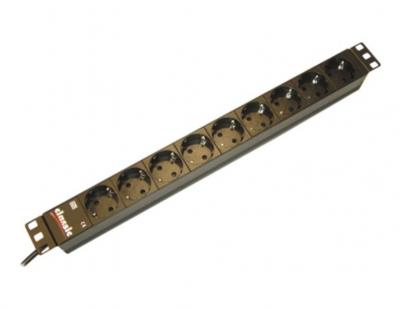 BACHMANN  Multiprise Steckdosenleiste 483 mm (19"") 1HE, Noir