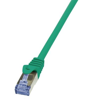 LOGILINK C&acirc;ble r&eacute;seau RJ45 CAT 6A S / FTP  - 2 connecteurs RJ45 - 0,25 m - Vert - CQ3015S 
