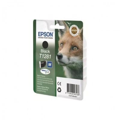 EPSON Cartouche d'Encre - Imprimante  T1281 Noir - Renard (C13T12814012)