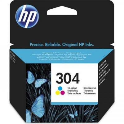 HP  304 Cartouche d encre trois couleurs authentique N9K05AE pour  DeskJet 2620 2630 3720