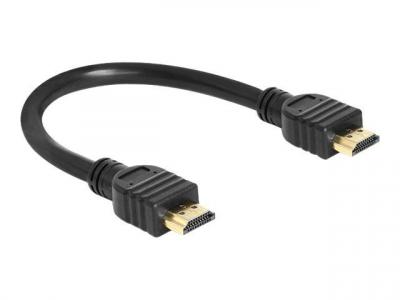 DELOCK  83352 c&acirc;ble HDMI 0,25 m HDMI Type A (Standard) Noir