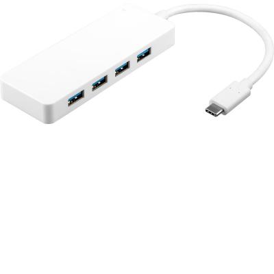 GOOBAY  4 Port USB 3.0-Hub avec USB-C&acute;-prise m&acirc;le blanc