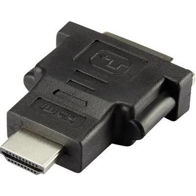 RENKFORCE HDMI / DVI adaptateur [1x HDMI-prise m&acirc;le - 1x DVI-Buchse 24+1pol.] noir 