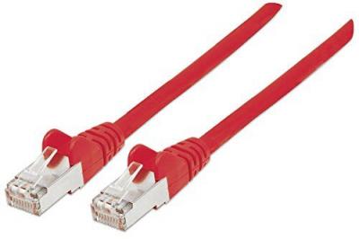 IC INTRACOM Intellinet Network Patch Cable, Cat6, 15m, Red, Copper, S/FTP, LSOH / LSZH, PVC, RJ45, Gold Plated Contacts, Snagless, Booted, Lifetime Warranty, 