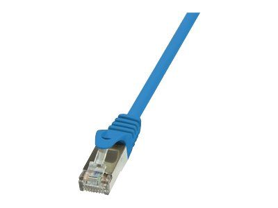 LOGILINK  - Cordon de raccordement - RJ-45 (M) pour RJ-45 (M) - paire torsad&eacute;e &eacute;crant&eacute;e (F/UTP) - CAT 5e - bleu