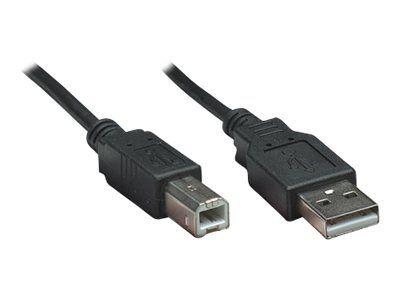 MANHATTAN C&acirc;ble usb usb 2.0 usb-a m&acirc;le, usb-b m&acirc;le 3.00 m noir contacts dor&eacute;s, certifi&eacute; ul 333382-CG D38891 - 