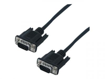 MCL SAMAR Connectique PC  C&acirc;ble VGA HD15 M&acirc;le/M&acirc;le - 2m - Noir#