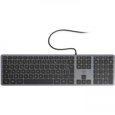 MOBILITY LAB  Clavier filaire Slim finition m&eacute;tal - Space Grey - AZERTY