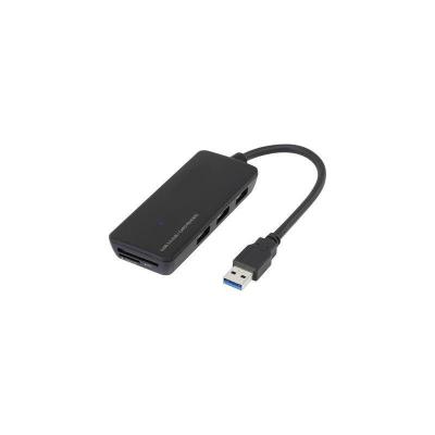 RENKFORCE  3 ports Hub USB 3.0 avec lecteur de carte SD int&eacute;gr&eacute; noir