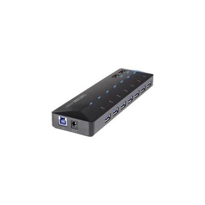RENKFORCE Hub USB 3.0  7+2 ports avec port de charge rapide, avec LEDs de statut noir