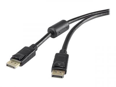 RENKFORCE C&acirc;ble DisplayPort  - 3m - Noir - Moul&eacute; - Support 4K