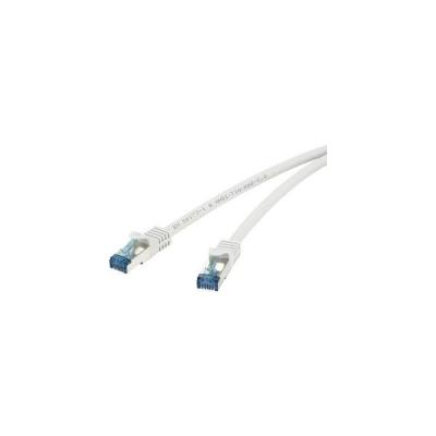 RJ45 r&eacute;seau c&acirc;ble de raccordement CAT 6A S/FTP 15 m gris avec Rastnasenschutz, Flammwidrig renkforce