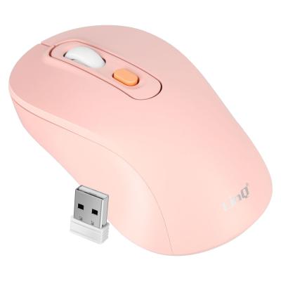 LINQ Souris Sans Fil Bluetooth Ou Wifi 2.4ghz Pr&eacute;cision Et Confort Rose Clair  