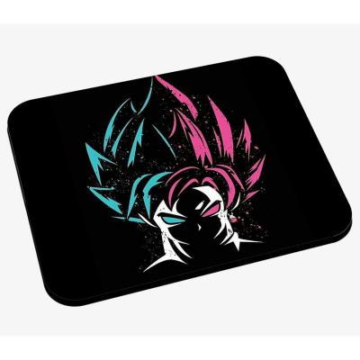  Tapis de souris Dragon ball son goku super saiyan bleu et rose sur fond 