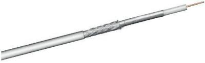  Goobay 51511 100 dB C&acirc;ble d'antenne Coaxial, 2x Blind&eacute;, CCS, Blanc, 50m Longueur