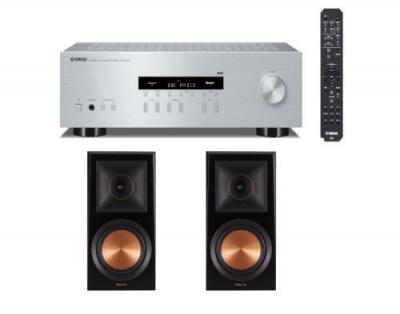 KLIPSCH Amplificateur Yamaha R-S202D Bluetooth Argent + Enceinte  RP-600M Ebony Vendue par paire 