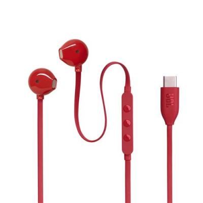 JBL  Tune 305 C Rouge - Ecouteurs filaire type-C
