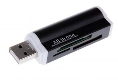 MPA Lecteur de carte - M2 - Multi Card Slot - USB - Noir - Cotible Micro SD MMC SDHC 