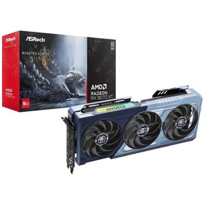 ASROCK  AMD Radeon RX 9070 XT STEEL LEGEND Monster Hunter 16 Go OC