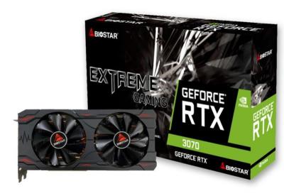 BIOSTAR  VN3706RM82 carte graphique NVIDIA GeForce RTX 3070 8 Go GDDR6
