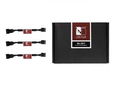 NOCTUA  NA-SRC7, Adaptateurs Faible Bruit 4 Broches pour Ventilateurs de PC (Noir)