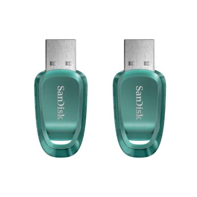 SANDISK 2PCS Cl&eacute; USB  Ultra Eco&trade; lecteur USB flash 64 Go USB Type-A USB 3.2 jusqu'&agrave; 100Mb/s (LOT de 2) 