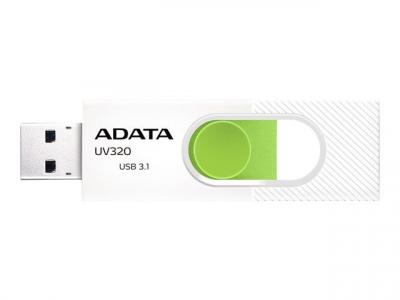 ADATA  UV320 - Cl&eacute; USB - 128 Go - USB 3.1 - Blanc/vert