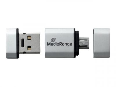 MEDIARANGE  MR931 OTG Cl&eacute; USB 16GB USB Mobile 2IN1 Argent