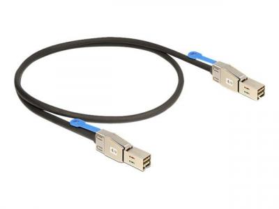DELOCK  83394 c&acirc;ble Serial Attached SCSI (SAS) 1 m Noir, Argent