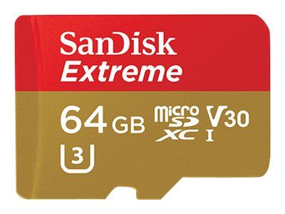 SANDISK  Extreme, microSDXC, 64GB 64 Go UHS-I Classe 10 - Neuf