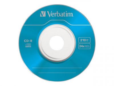 VERBATIM  - 5 x CD-R (8cm) - 210 Mo 24x - bleu, violet, vert, orange, rose