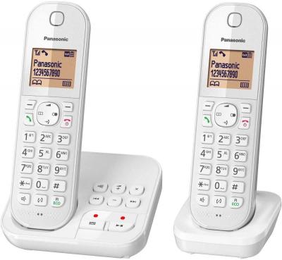 PANASONIC t&eacute;l&eacute;phone sans Fil Dect duo avec r&eacute;pondeur Blanc