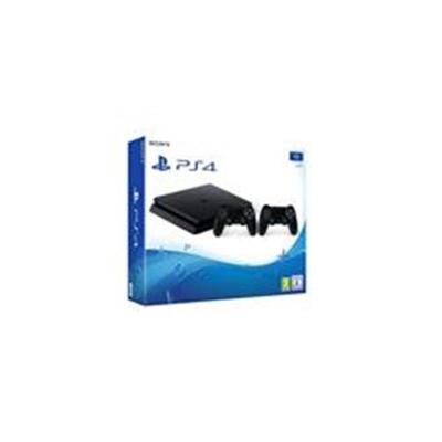 Sony PlayStation 4 Slim 1TB + 2 Dualshock 4 V2 1 To Wifi Noir - Excellent &eacute;tat