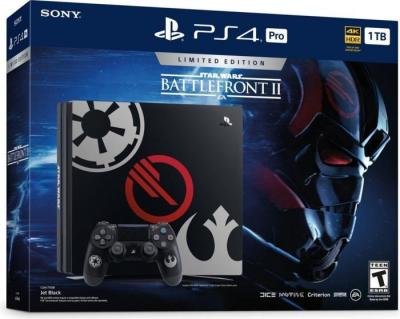 Sony PlayStation 4 Pro 1 To Star Wars Battlefront II Limited Edition Bundle noir