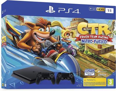PlayStation 4 - Console de jeux - HDR - 1 To HDD - noir de jais - Crash Team Racing Nitro-Fueled