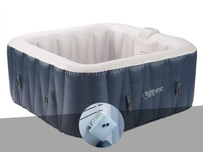 INFINITE SPA Kit spa gonflable  Champion carr&eacute; Bulles 6 places + Projecteur