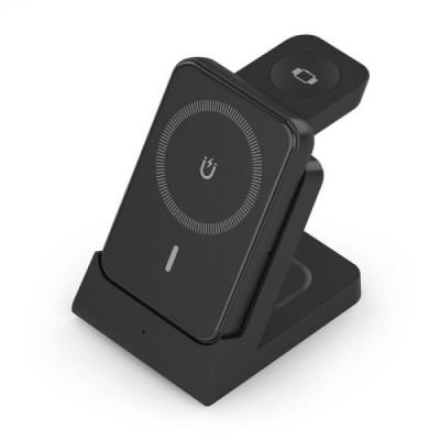 AISENS Chargeur sans fil  4-en-1 15W avec Powerbank noir