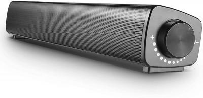 VENDOS85 Mini barre de son portable st&eacute;r&eacute;o filaire 6w noir