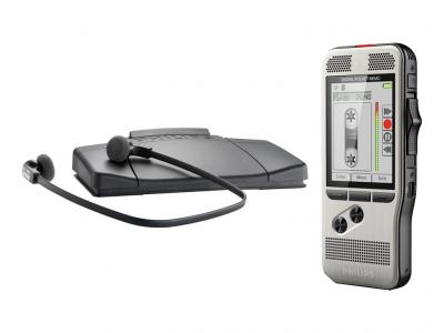 PHILIPS Kit Dictaphone DPM7700 avec P&eacute;dale de commande et Casque st&eacute;r&eacute;o