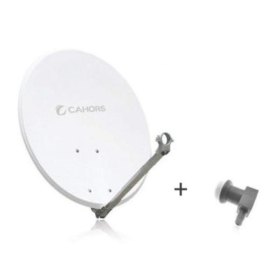 HDME Antenne Parabole Satellite ACIER Cahors ANT 65HD + LNB Single - 65 CM, Gain 36,3 dB, 12,625 GHz