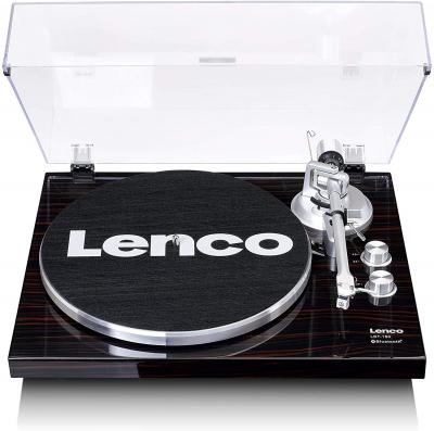 LENCO  Platine Vinyle tourne disque 33,45 tr/min noyer noir