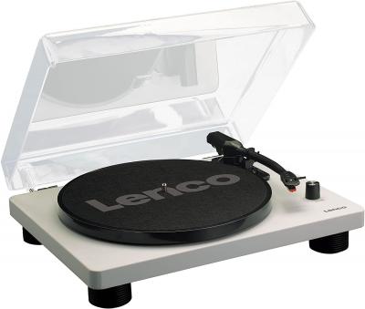 LENCO Platine Vinyle tourne disque 33,45 tr/min USB blanc
