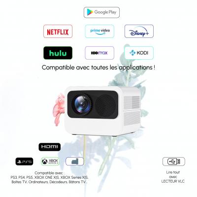CLOVER FITNESS Projecteur Intelligent Wallace Tech Y6 Full HD 9800 Lumens