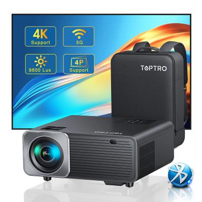  Vid&eacute;oprojecteur - TOPTRO - 4K - 10000 Lumens - WiFi - Bluetooth - Correction 4P/4D