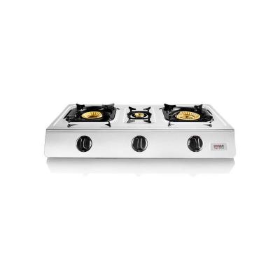 HAEGER Cuisini&egrave;re &agrave; gaz en acier inoxydable Triple Safine - Avec 3 br&ucirc;leurs