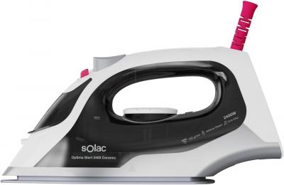 SOLAC Fer &agrave; repasser vapeur 2400W semelle c&eacute;ramique blanc/noir
