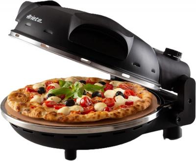 ARIETE Four &agrave; pizza noir 1200 W avec pierre r&eacute;fractaire